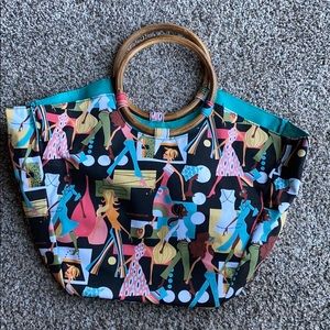 Neiman Marcus Bamboo handle Bag